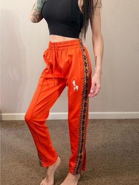 YEMA Classic Track Pants – Orange | Ethiopian Heritage Streetwear